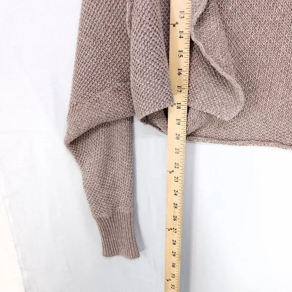 Cue & Emm Knitted Shrug Open Front Cardigan Linen Blend Crop Medium Boho Beach - Picture 6 of 13